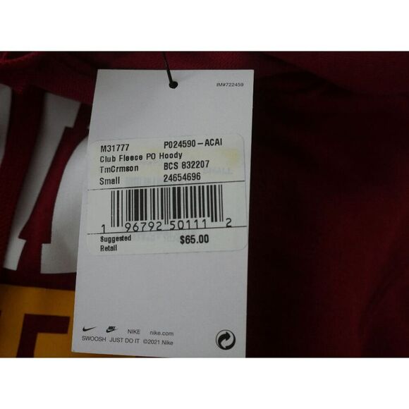 Nike Men's Iowa State Cyclones Cardinal Ames 515 Area Code Hooded Sweatshirt Red - Picture 7 of 9